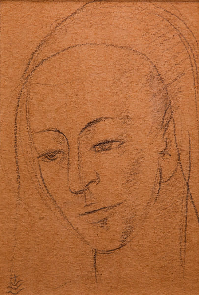 Untitled (Head of Woman) by Constance Mary Rowe also known as Sister Mary of the  Compassion, O.P. 