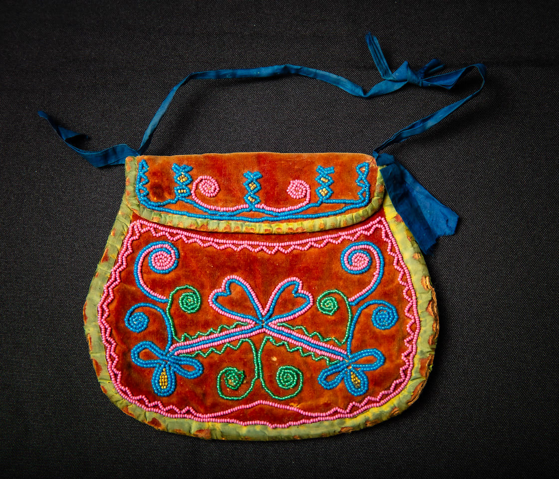 Untitled (Iroquois Velvet Beaded Bag) by Artist Unknown 