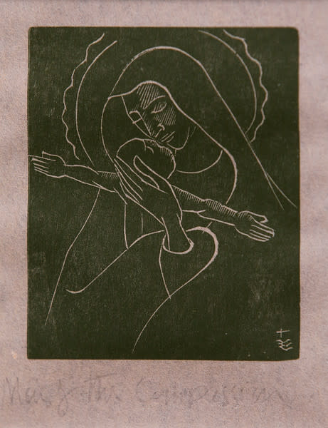 Untitled (Mary with Jesus Arms Out Straight) by Constance Mary Rowe also known as Sister Mary of the  Compassion, O.P. 