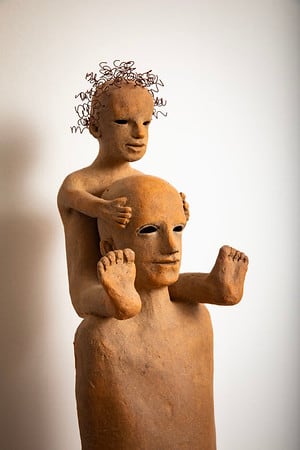 Untitled (Male Figure with Child) by Susan Reinhart 