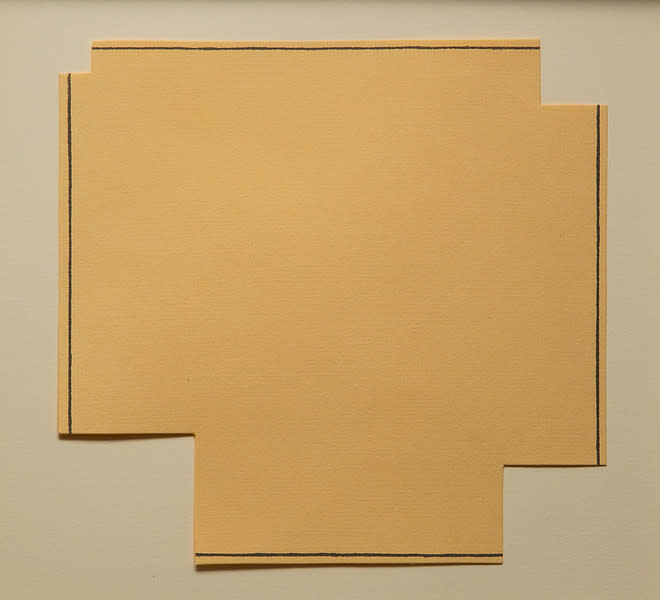A Square with Four Squares Cut Away by Robert Mangold 