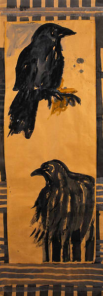 Untitled (2 Black Birds) by Henrietta Mantooth 