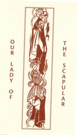 Untitled (Our Lady of the Scapular) by Constance Mary Rowe also known as Sister Mary of the  Compassion, O.P. 
