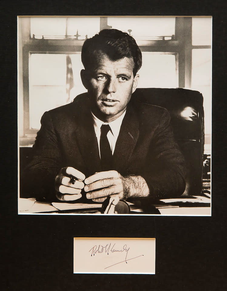 Untitled (Autograph and Photograph of Robert Kennedy) by Artist Unknown 