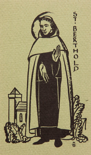 Untitled (Holy Cards--Saint Berthold) by Constance Mary Rowe also known as Sister Mary of the  Compassion, O.P. 