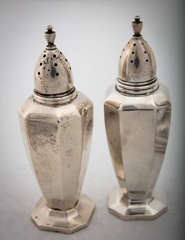 Untitled (Pair of Royal English Salt and Pepper Shakers) by Artist Unknown 