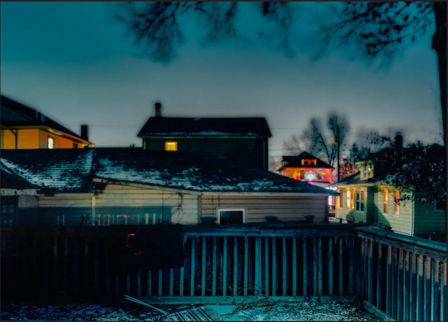 Light Snow on Back Porch (Alternate), Hawthorne NJ by Stephen Fretz 