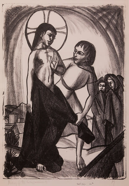 Stations of the Cross, No. X Jesus is Stripped of his Garments by Constance Mary Rowe also known as Sister Mary of the  Compassion, O.P. 