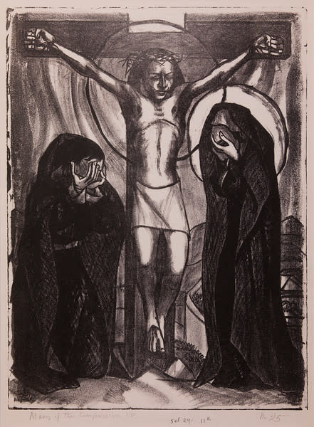 Stations of the Cross, No. XII Jesus is Nailed to the Cross by Constance Mary Rowe also known as Sister Mary of the  Compassion, O.P. 