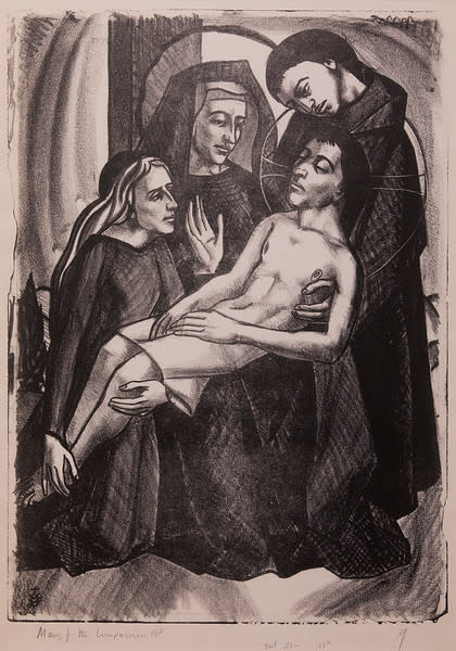 Stations of the Cross, No. XIII Jesus is Taken Down from the Cross by Constance Mary Rowe also known as Sister Mary of the  Compassion, O.P. 