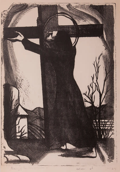 Stations of the Cross, No.II Jesus Takes up his Cross by Constance Mary Rowe also known as Sister Mary of the  Compassion, O.P. 