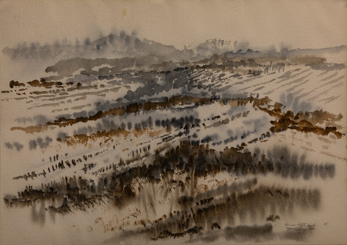 Landscape-Brown and Grey by Anna Tefft-Siok 