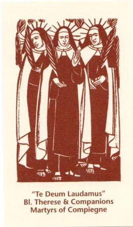 Untitled ("Te Deum Laudamus" Bl. Therese & Companions Martyrs of Compiegne) by Constance Mary Rowe also known as Sister Mary of the  Compassion, O.P. 