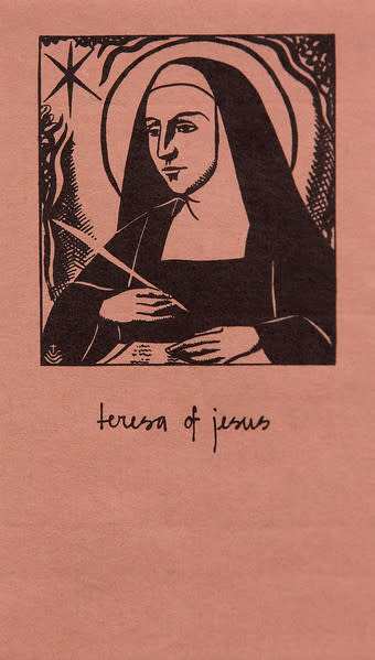 Untitled (Holy Cards--Teresa of Jesus) by Constance Mary Rowe also known as Sister Mary of the  Compassion, O.P. 