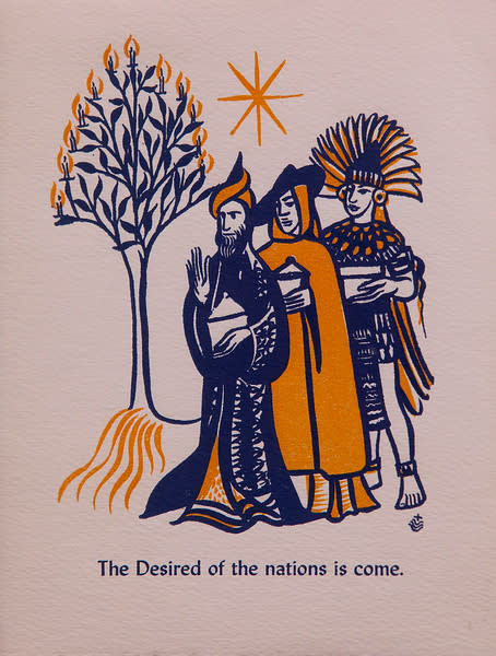 Untitled (Holy Cards--"The Desired of the nations...") by Constance Mary Rowe also known as Sister Mary of the  Compassion, O.P. 