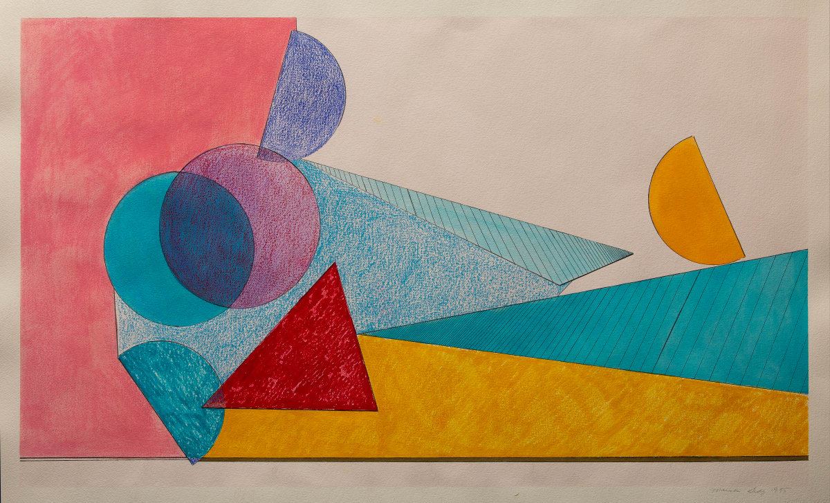 Pink Geometric by Marsha Tidy 