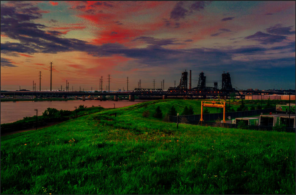 View North At Sunset, Jersey City NJ by Stephen Fretz 