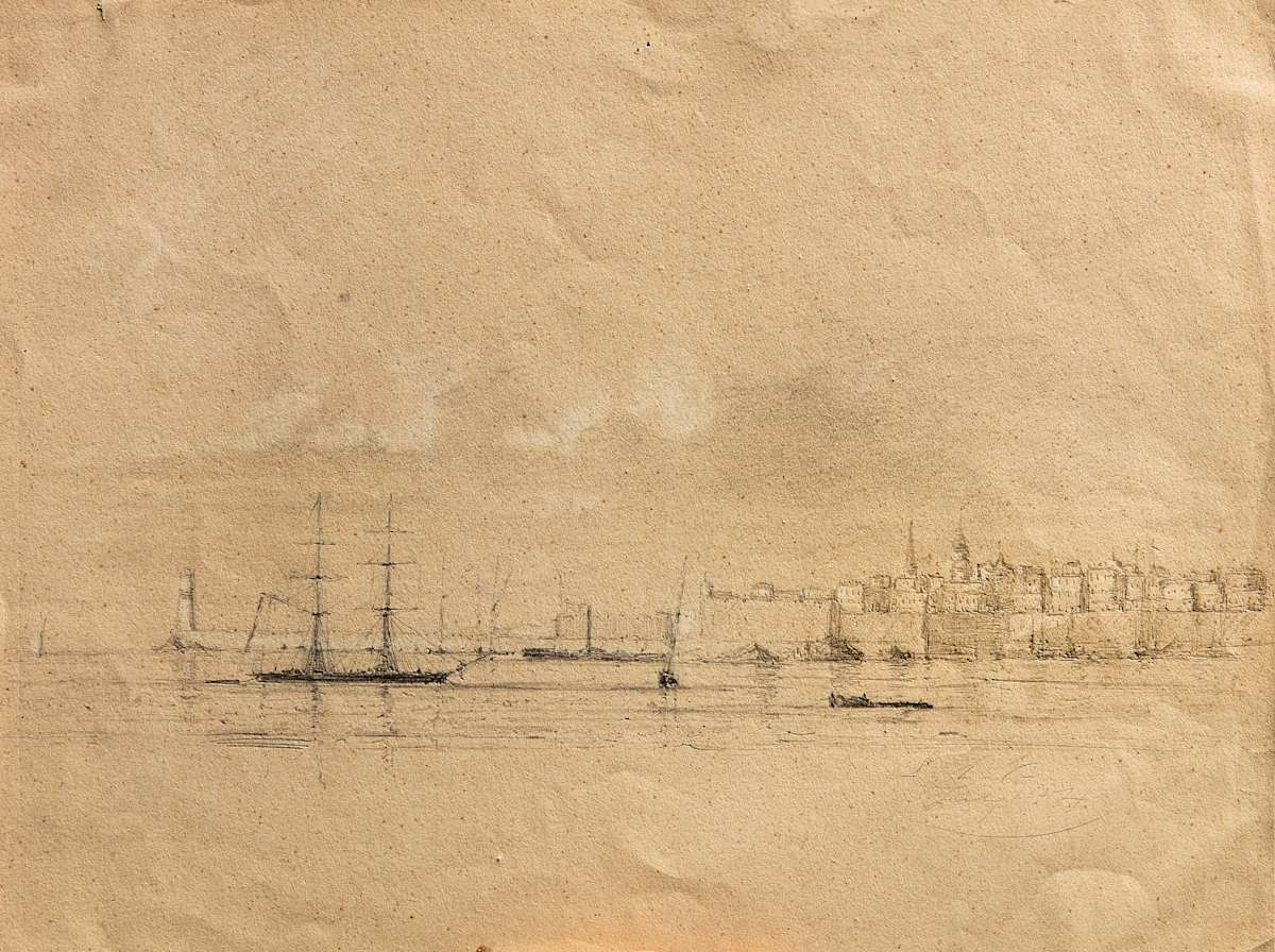 Untitled (Boats at Sea) by Artist Unknown, Image 2.
