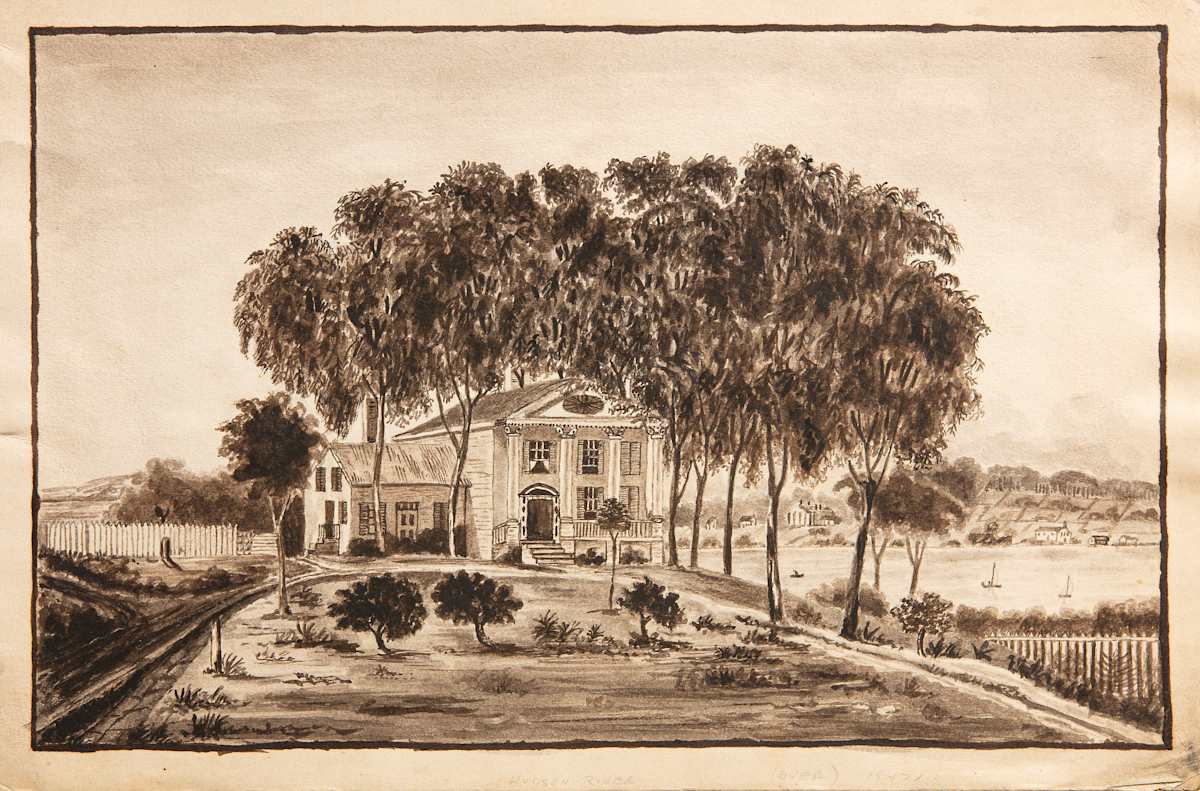 Mansion on the Hudson River by Mary C. Chamberlain, Image 2.