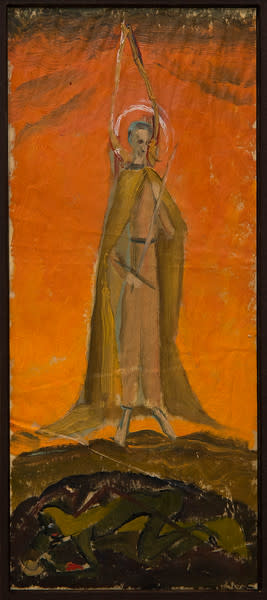 Untitled (St. Michael Thrusting the Devil into Hell) by Constance Mary Rowe also known as Sister Mary of the  Compassion, O.P. 