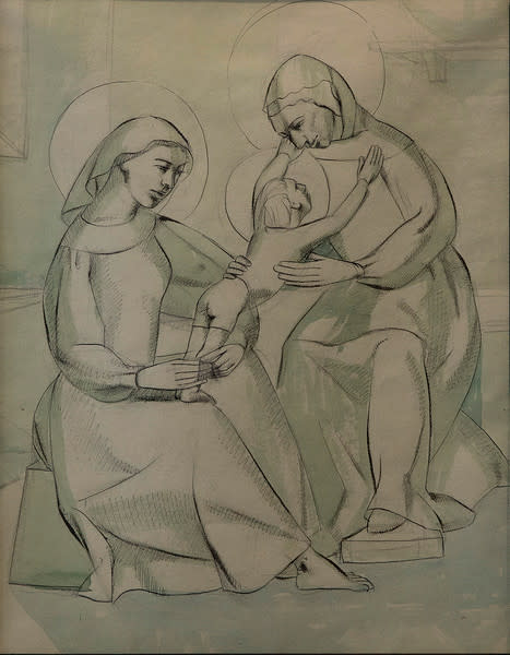 Our Lady, Child & St. Anne by Constance Mary Rowe also known as Sister Mary of the  Compassion, O.P. 
