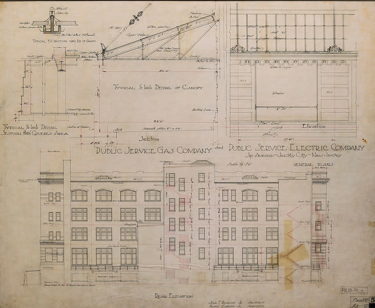 Untitled C (Architectural Drawing 25 Journal Square) by John T. Rowland 