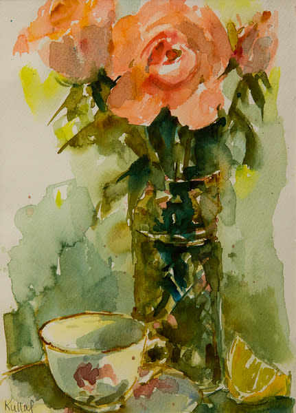 Pink Rose by Anne Kullaf 
