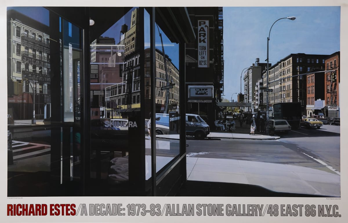 Untitled (Richard Estes/A Decade: 1973-83/Allan Stone/48 East 86 NYC) by Richard Estes 