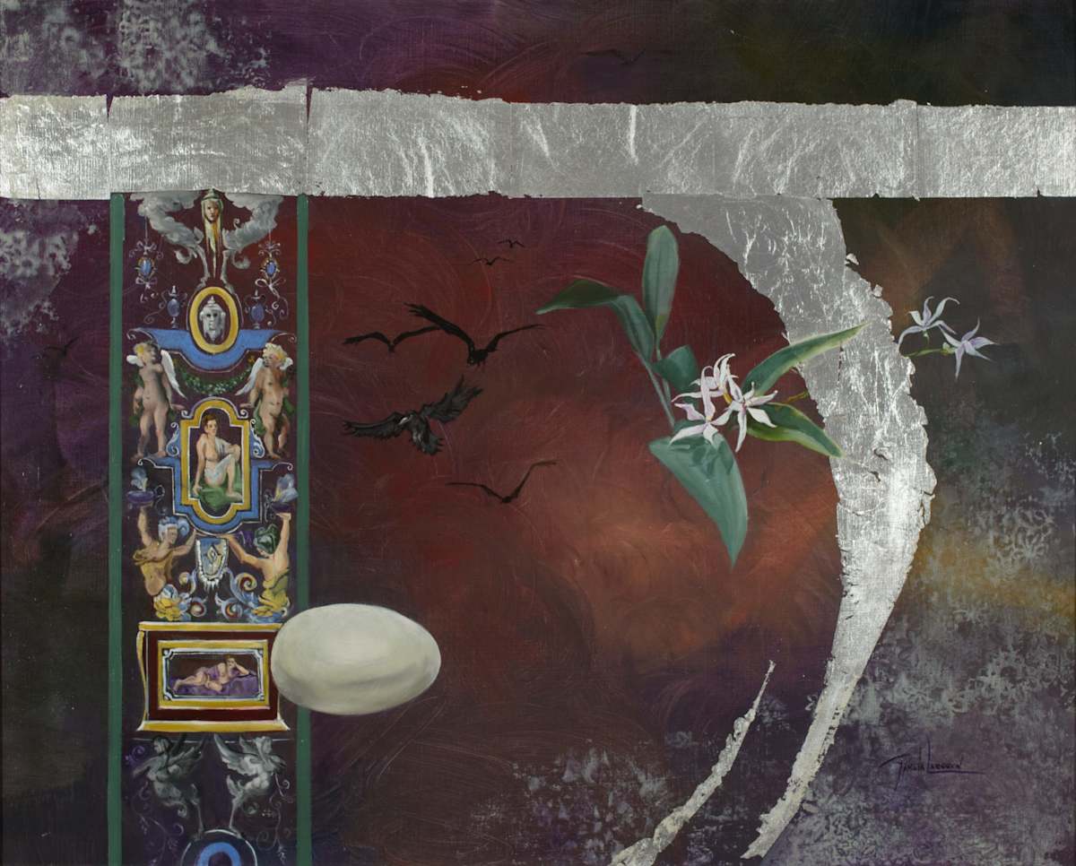 Crows & Egg by Pamela Larson Toscher, Image 1.