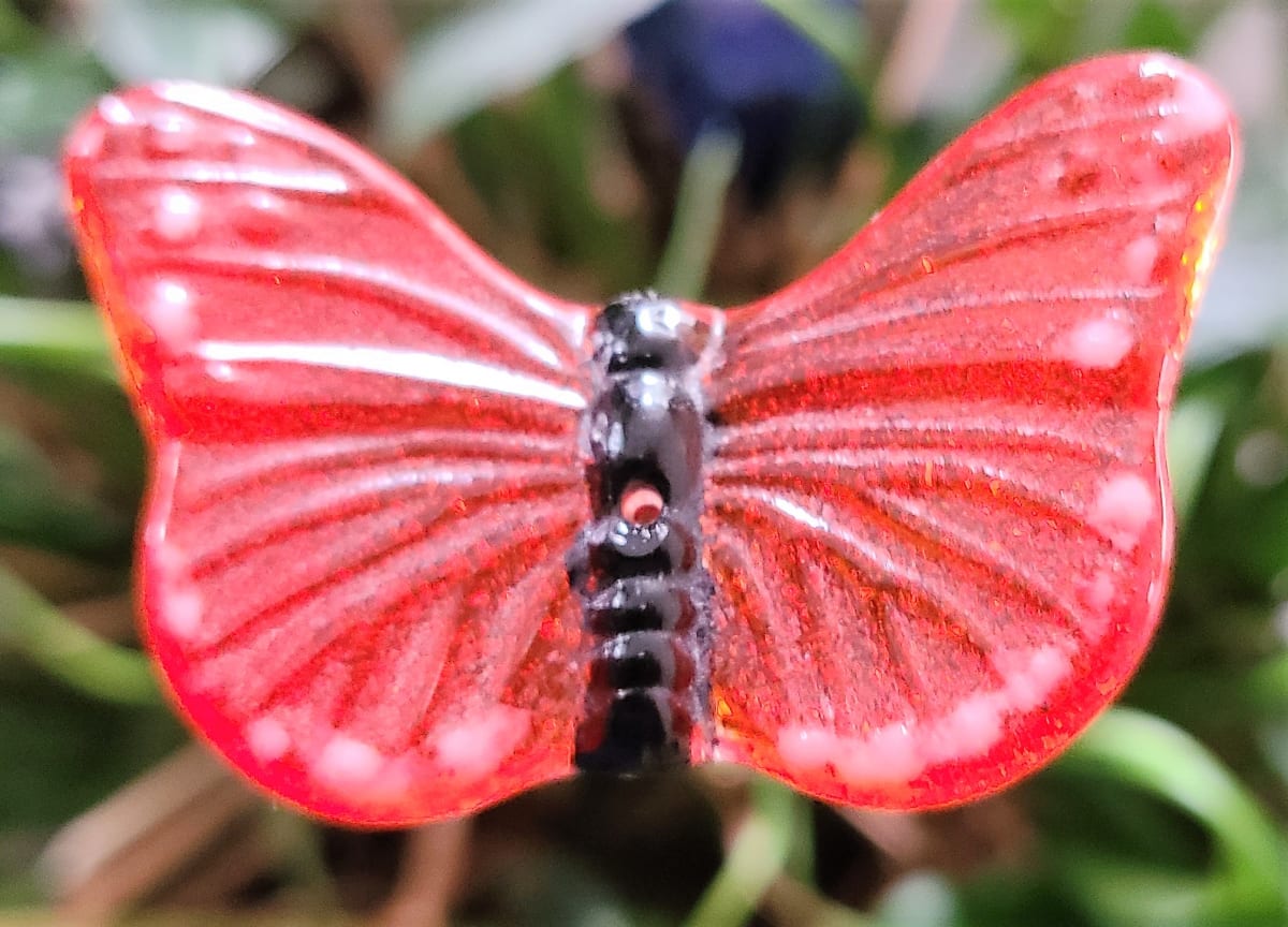 Plant Pick-Orange Butterfly, Small by Kathy Kollenburn 
