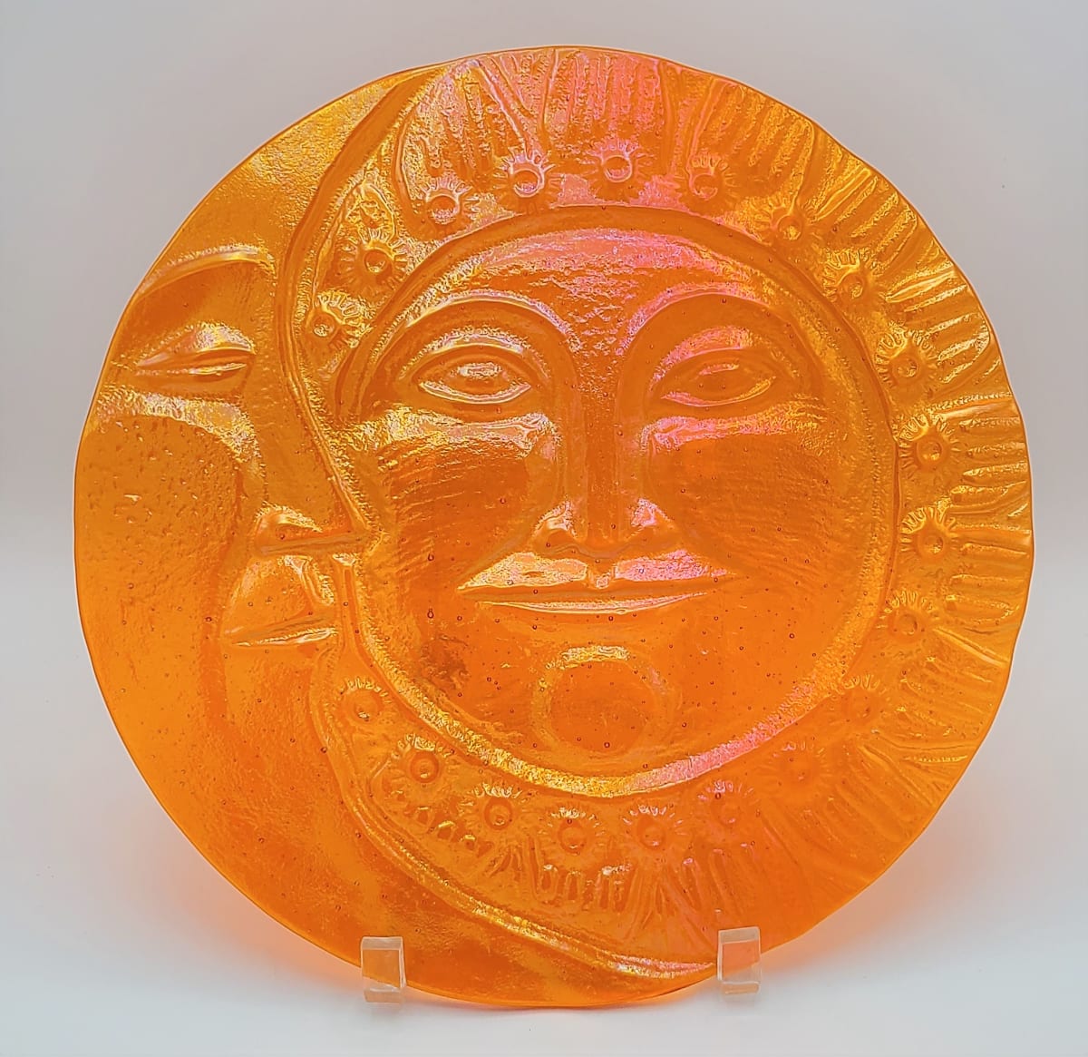 Sun, Moon, Star Circle for Fence/Door-Orange Irid 
