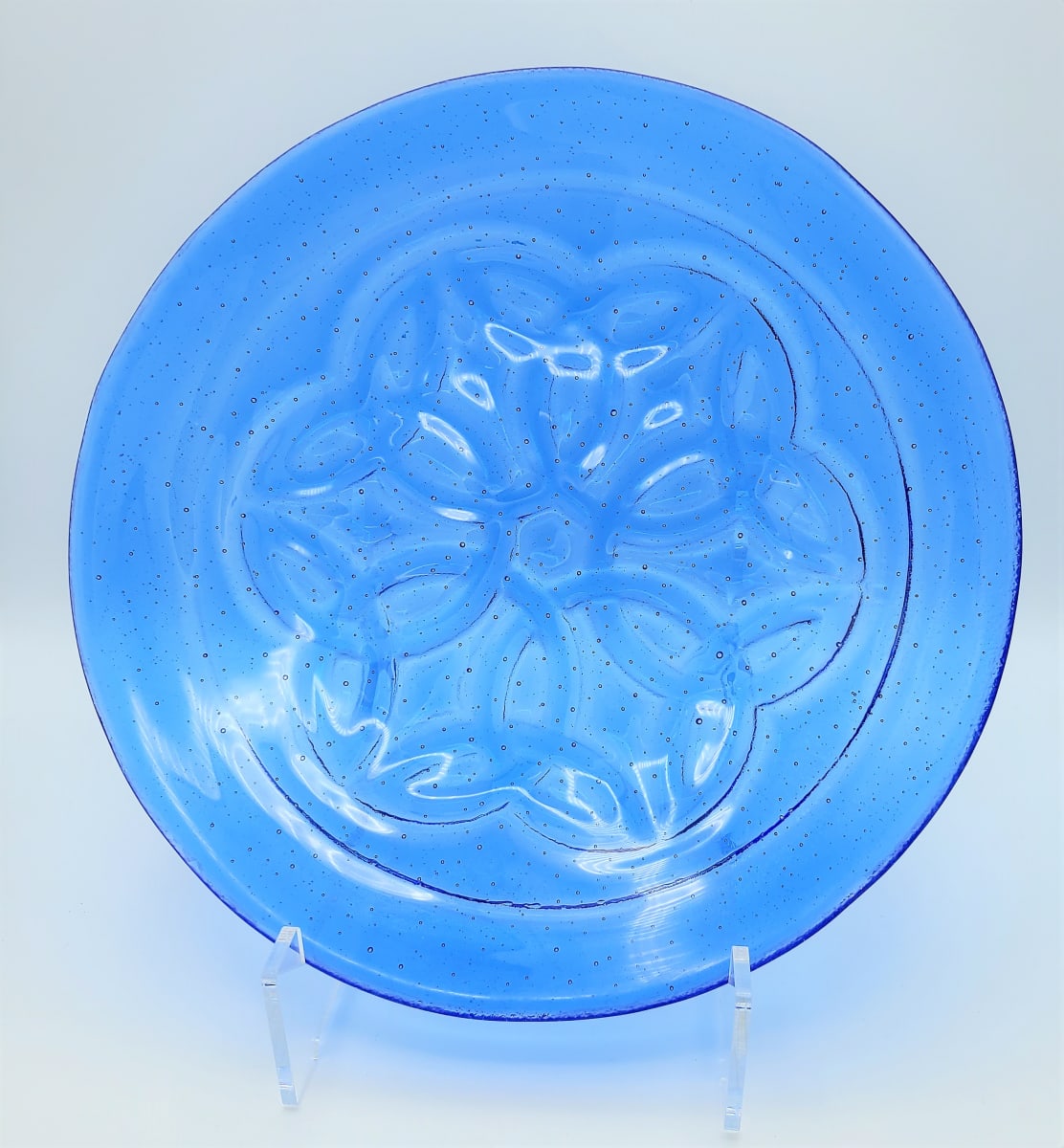 Celtic Plate-Sky Blue with Celtic Impression 