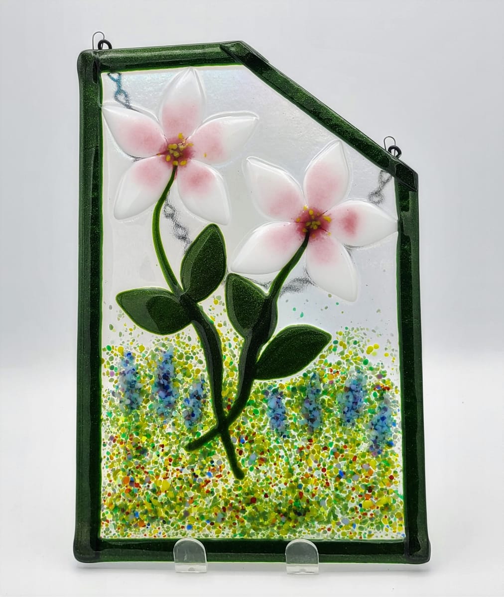 Garden Hanger-Lilies with Diagonal Corner by Kathy Kollenburn 