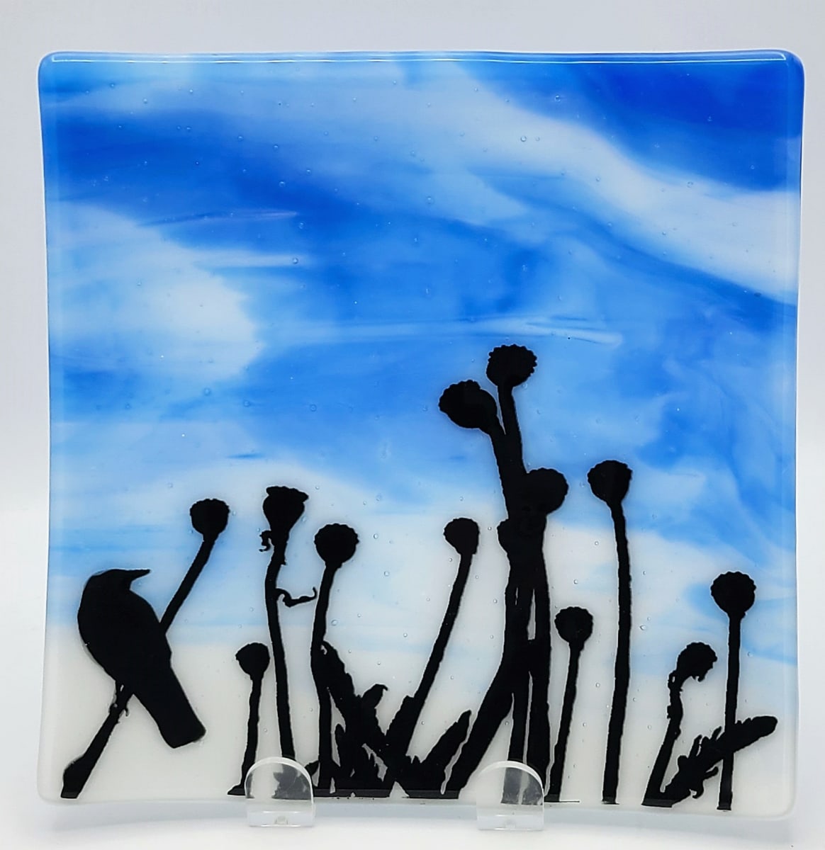 Plate-Bird in Meadow by Kathy Kollenburn 