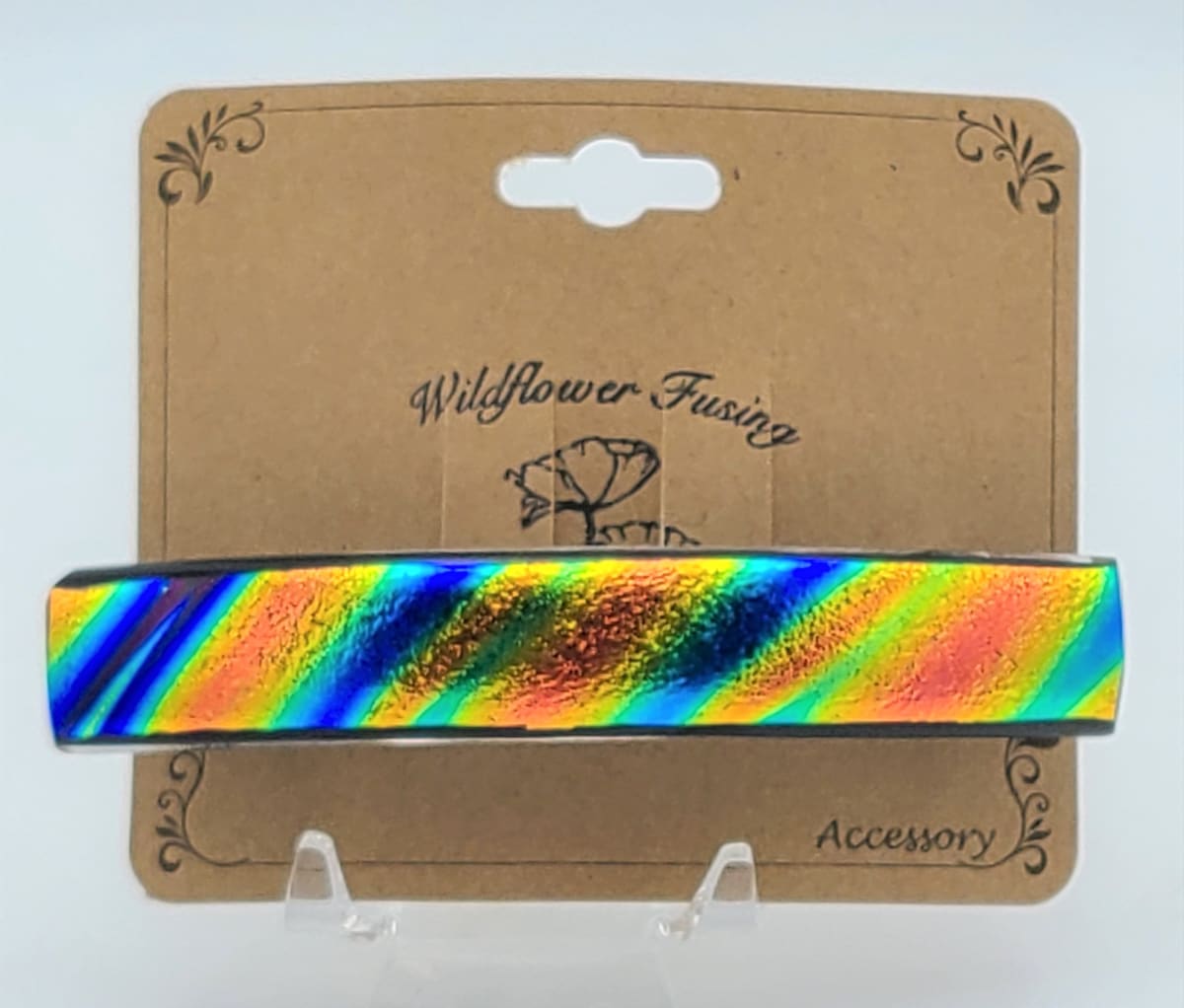 Barrette-Rainbow Dichroic by Kathy Kollenburn 