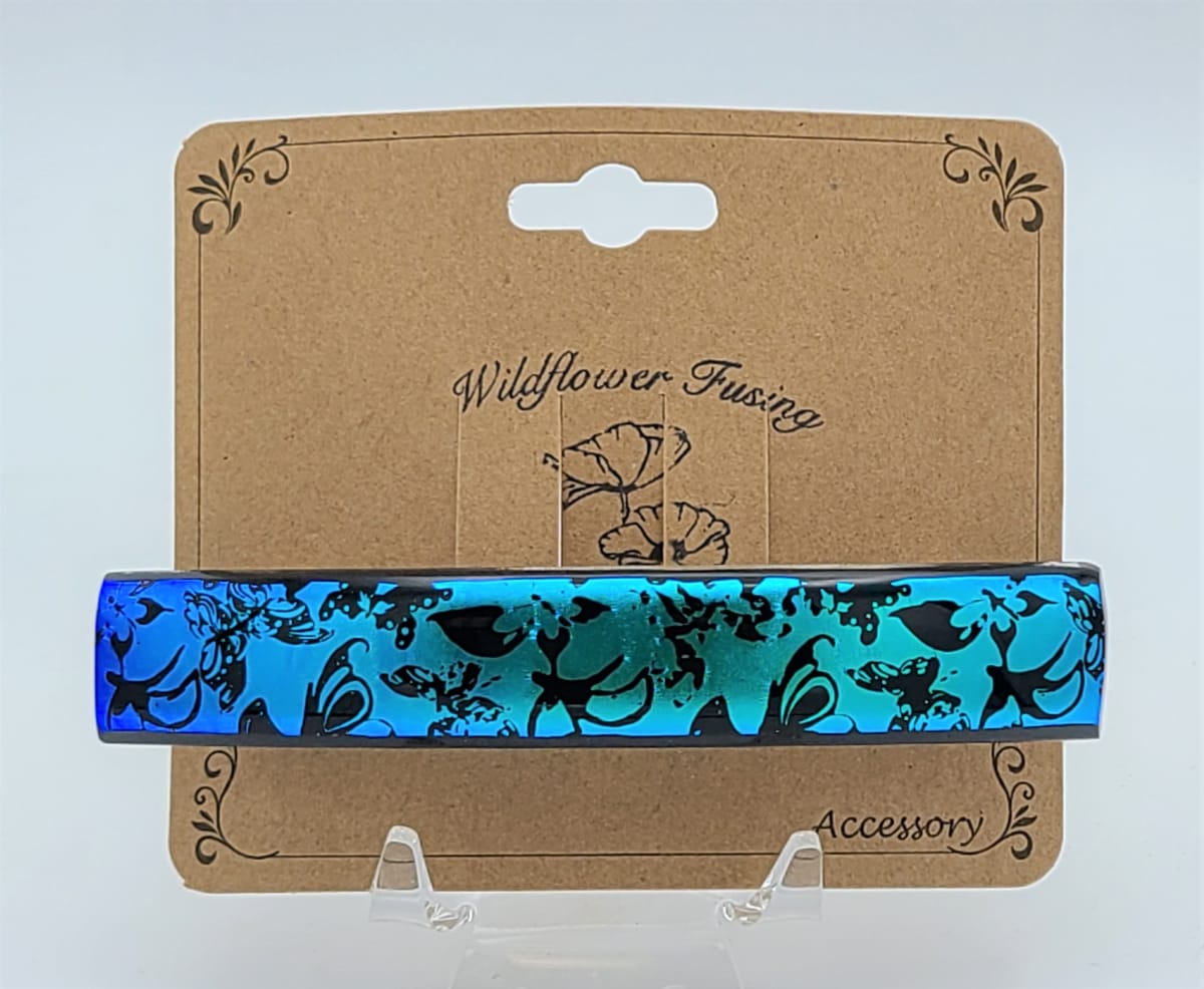 Barrette-Butterflies in Dichroic by Kathy Kollenburn 