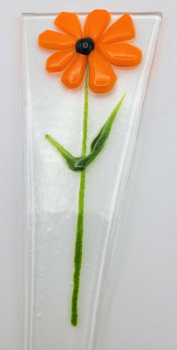 Plant Stake-Orange Daisy by Kathy Kollenburn 