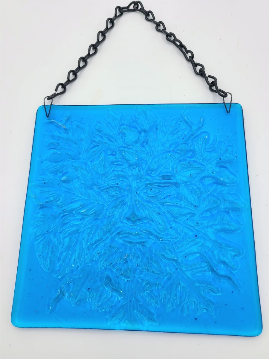 Garden Hanger-Old Man of the Woods, Small, Turquoise by Kathy Kollenburn 
