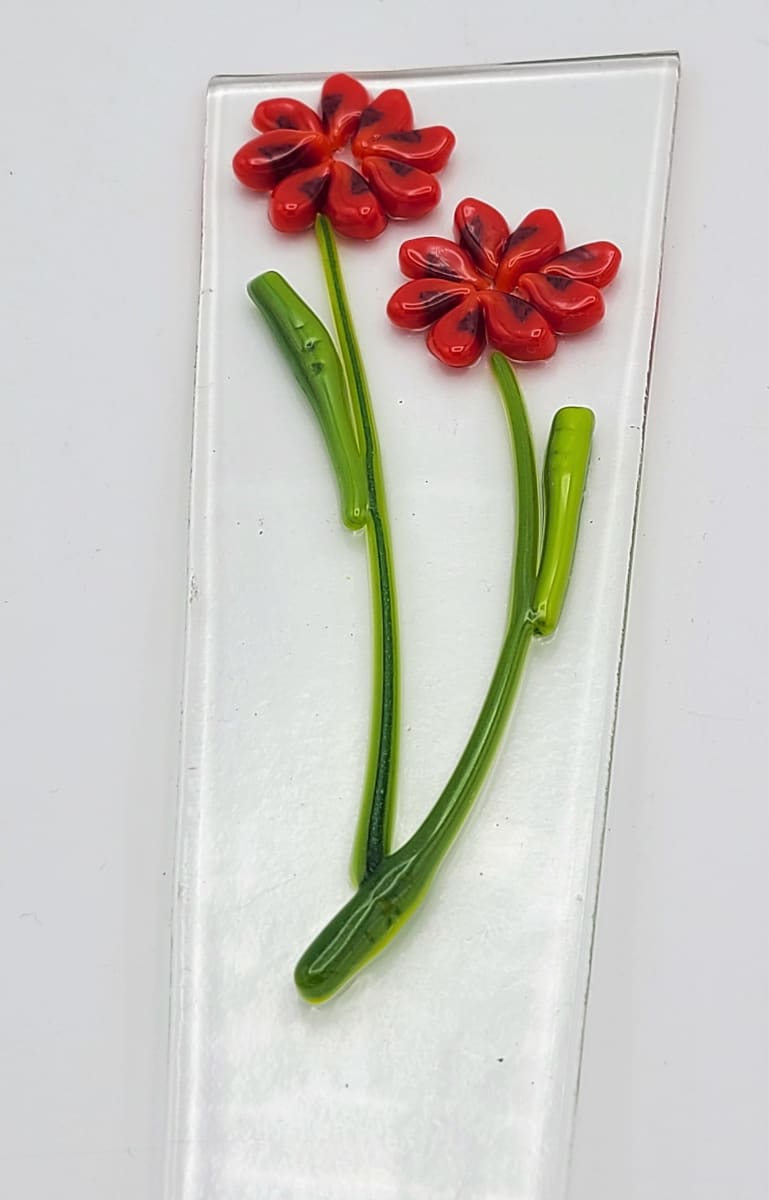 Plant Stake-Red Flowers 