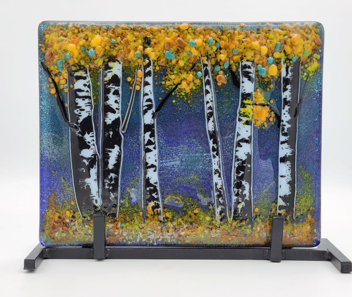 "Autumn Birches with Stand by Kathy Kollenburn 