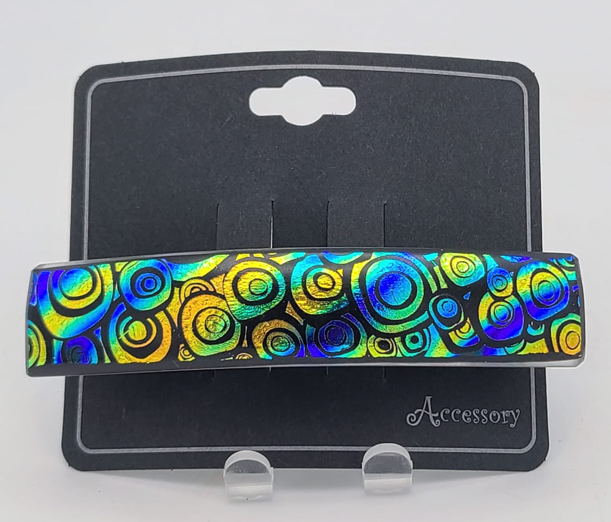 Barrette-Dichroic Murrini Pattern by Kathy Kollenburn 