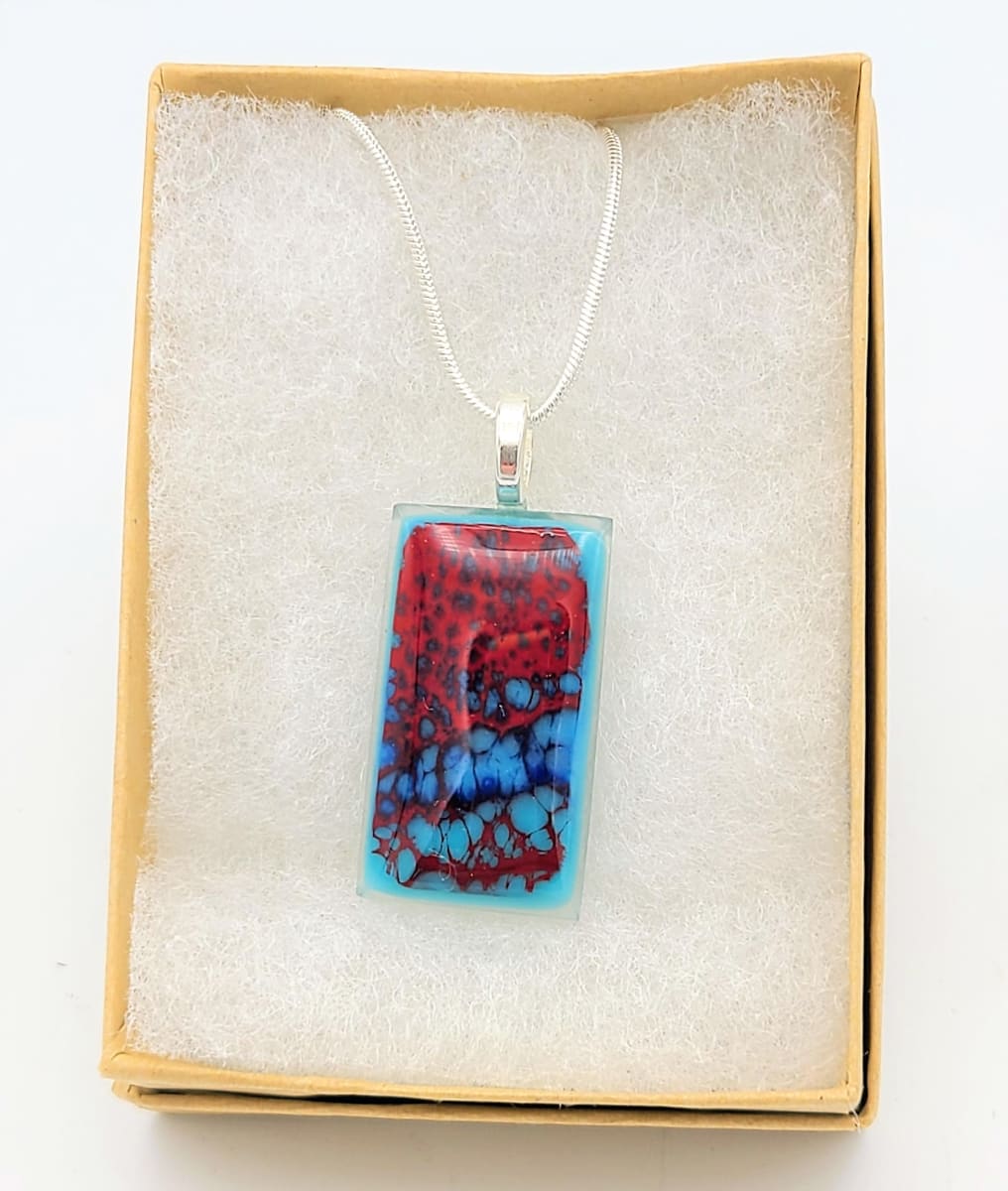 Necklace-Wasser Turquoise and Red by Kathy Kollenburn 