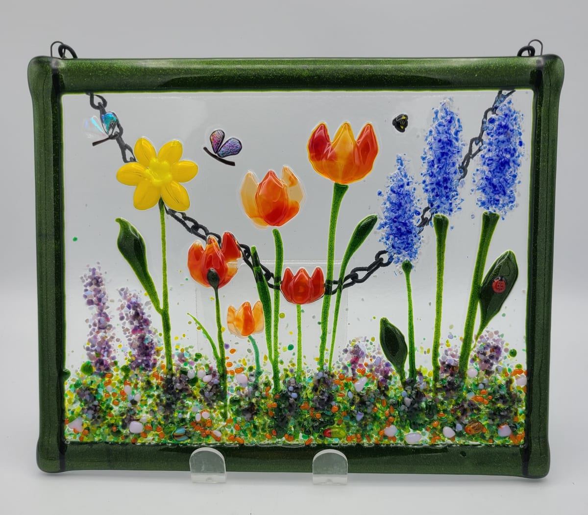 Garden Hanger-Daffodil, Tulips, Delphiniums, Lavender by Kathy Kollenburn 