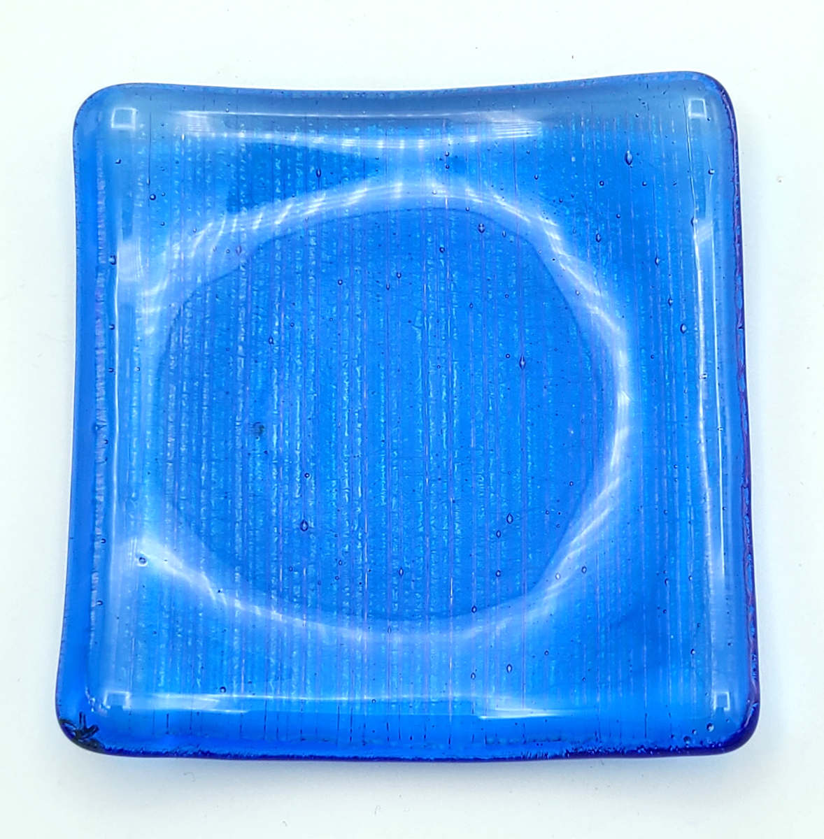 Small Plate-Blue Reed by Kathy Kollenburn, Image 11.
