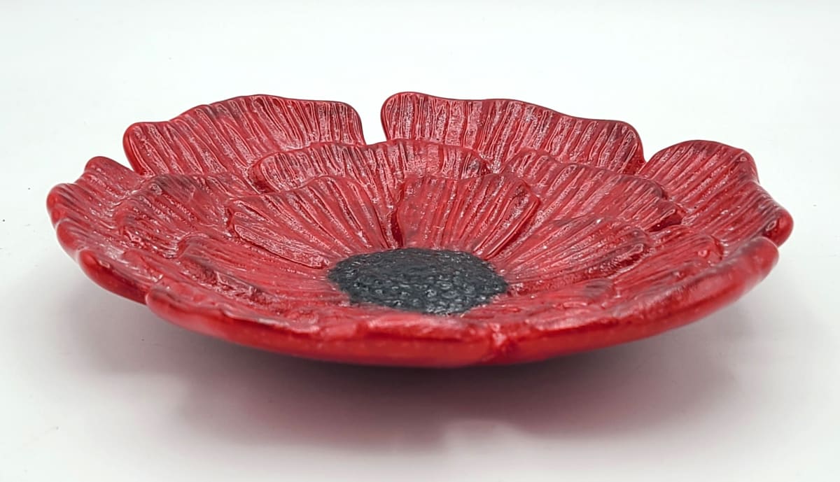 Poppy Dish-Red by Kathy Kollenburn 