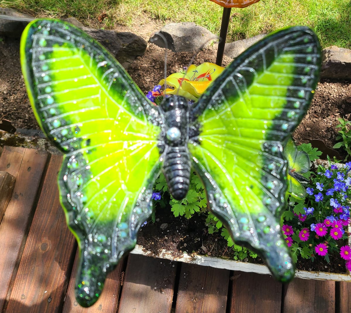 Butterfly Yard Art by Kathy Kollenburn 