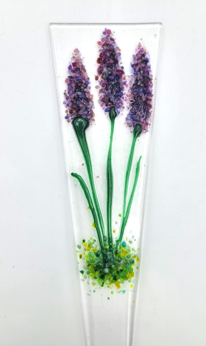 Plant Stake-Triple Lavender by Kathy Kollenburn 