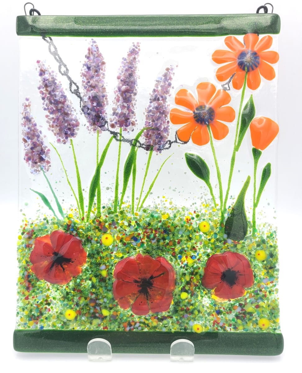 Garden Hanger-Lavender, Daisies, & Poppies by Kathy Kollenburn 