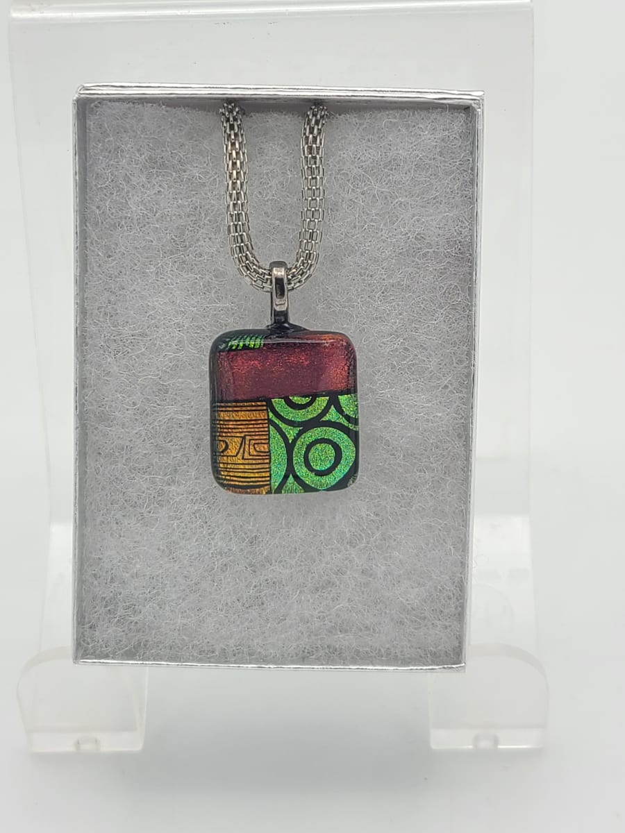 Necklace-Patterned and Copper Dichroic by Kathy Kollenburn 