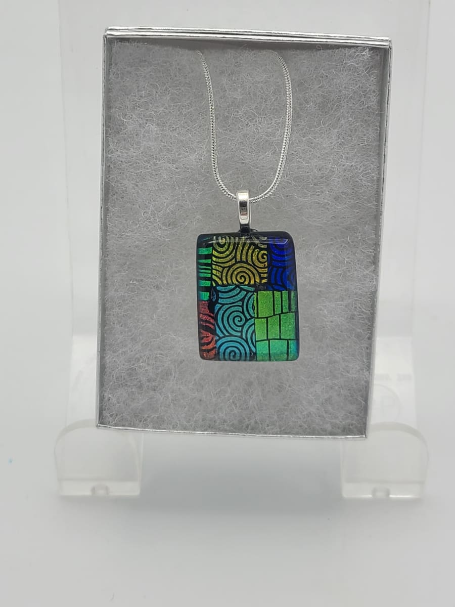 Necklace-Patterned Dichroic by Kathy Kollenburn 